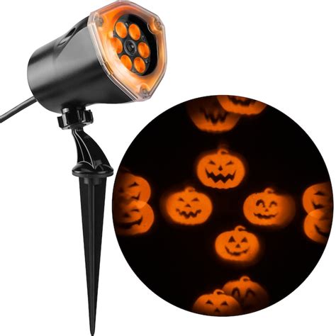 Gemmy Multi-Function Orange LED Pumpkins Halloween Indoor/Outdoor Light Show Projector in the ...