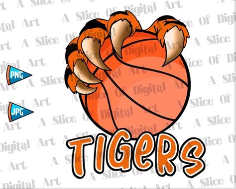 Tigers Basketball PNG Jpg Athletic Teams Go Tigers Basketball - Etsy