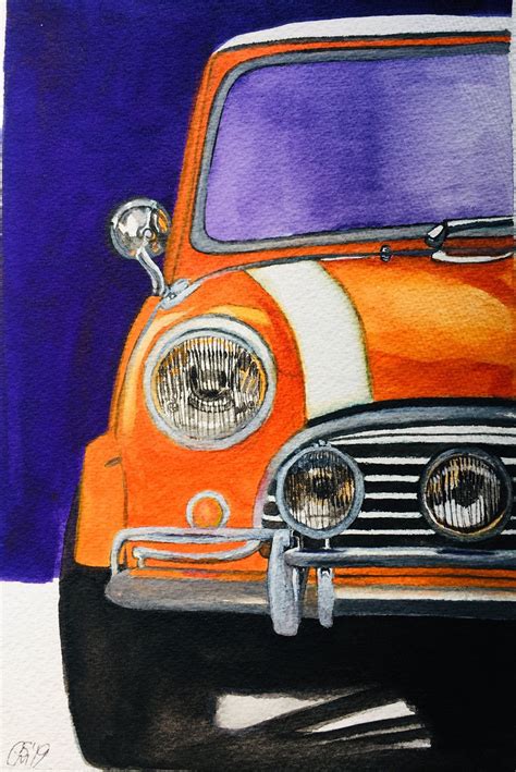 Mini Cooper Watercolor | Mini cooper, Mini cooper classic, Mini art