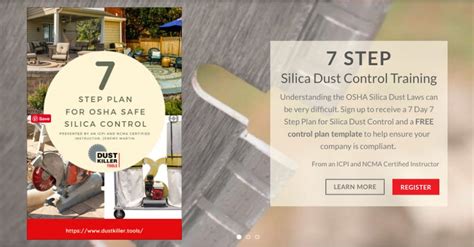 Learn how to Keep Your Team Safe with Free Silica Dust Control Training ...