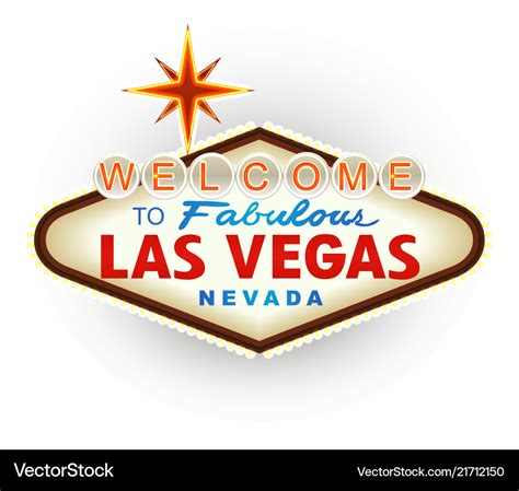 Classic retro welcome to las vegas sign Royalty Free Vector