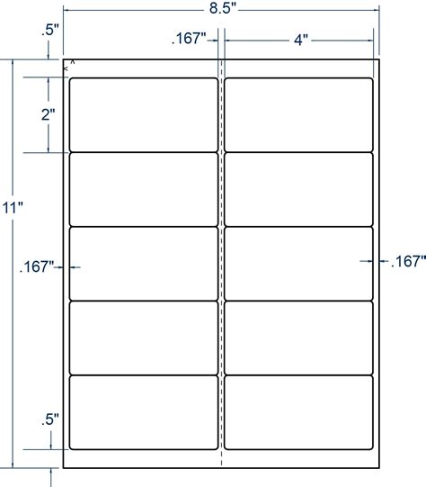 4 x 2" - Removable White Label Sheets (10 Labels/Sheet) - ProgressivePP