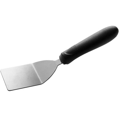 Stainless Steel Mini Turner Spatula with Black Poly Handle