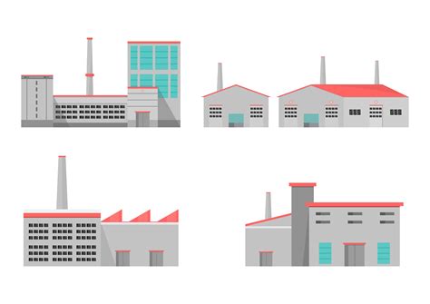 Industrial factory in a flat style.Vector and illustration of manufacturing building 426767 ...