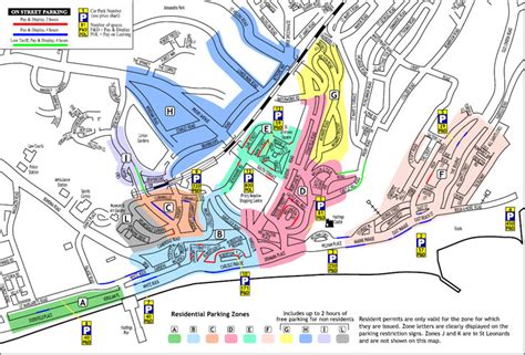 Hastings Car Parking Map - car parks and on-street zones