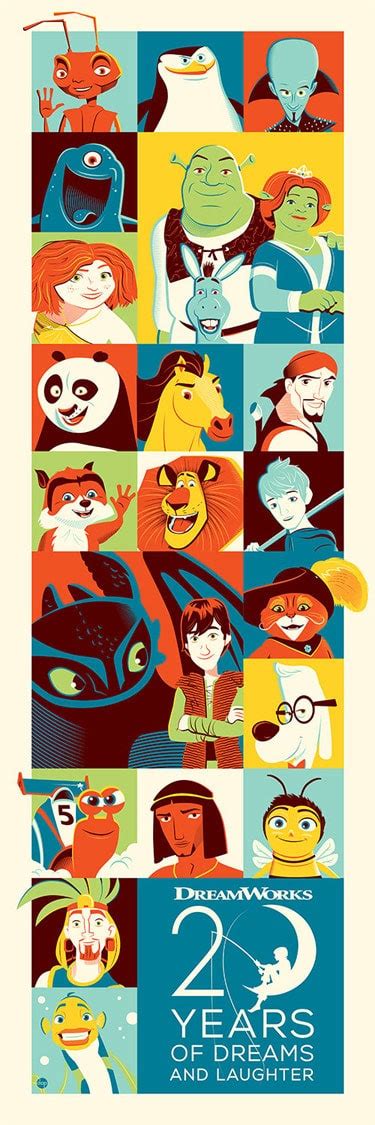 20 Years of DreamWorks Animation Print by Dave Perillo - Missed Prints