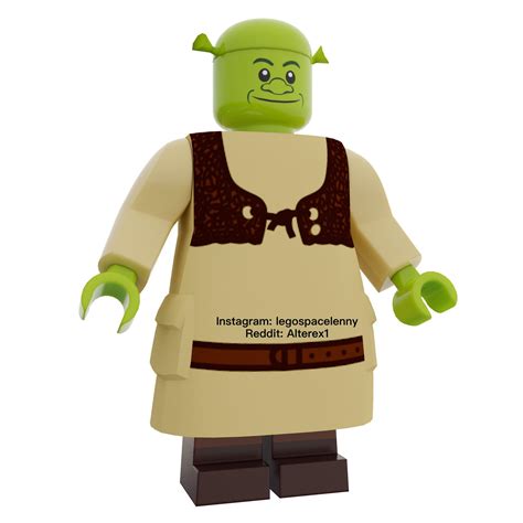 I made a lego Shrek minifigure! (Again!) : r/just2good