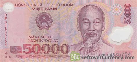 50,000 Vietnamese Dong banknote - Exchange yours for cash today