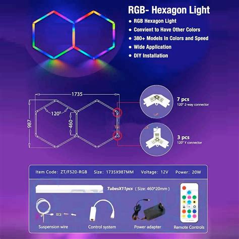 Hexglo 2 Piece RGB Hexagon Modular LED Lighting Kit – hexgloza