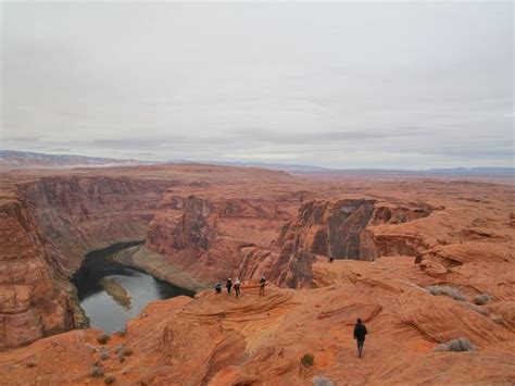 Trail to Horseshoe Bend overlook and beyond PICS see Colorado River in Glen Canyon National Rec ...