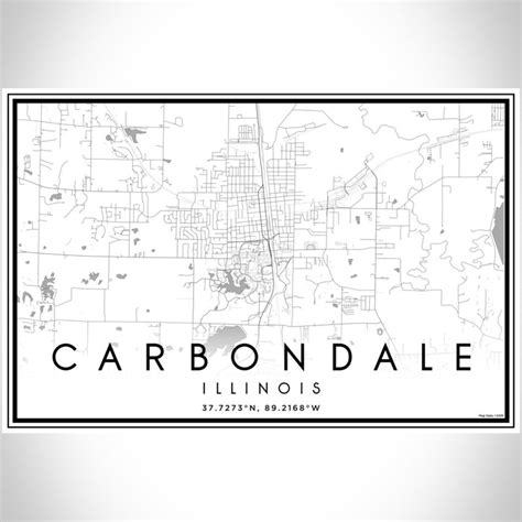 Carbondale - Illinois Map Print in Classic — JACE Maps