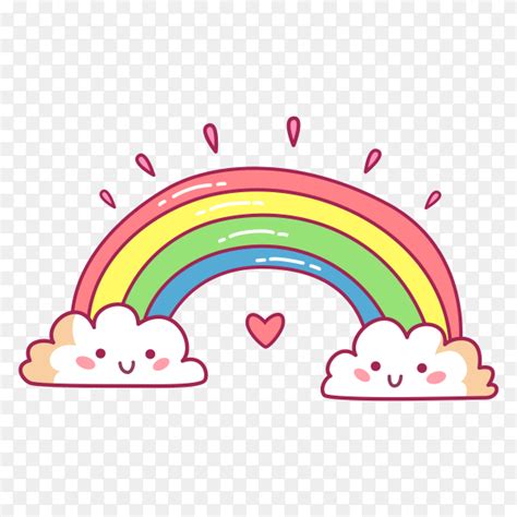 Rainbow cartoon on transparent background PNG - Similar PNG