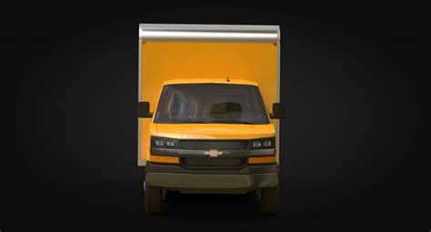 3D chevrolet express box truck - TurboSquid 1303571