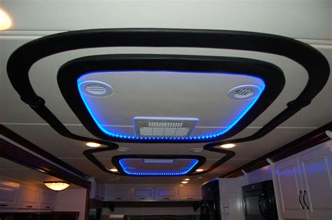 Custom vinyl ceiling with color changing LED lights | Ceiling design, Led color changing lights ...