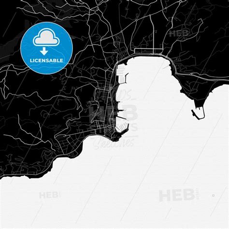 Ajaccio, France PDF map in 2022 | Map vector, Printable maps, Black and white