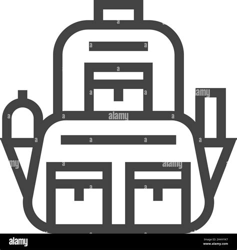 Tourist backpack icon. Hiking bag. Travel symbol Stock Vector Image ...