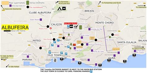 Albufeira Old Town Map - Map Of Australia And New Zealand