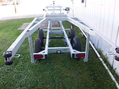 24′ Genesis Galvanized Steel Crank Up Tandem Axle Pontoon Trailer ...