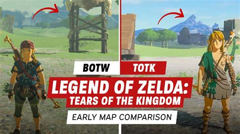 The Legend of Zelda: Tears of the Kingdom Early Map Comparison - YouTube