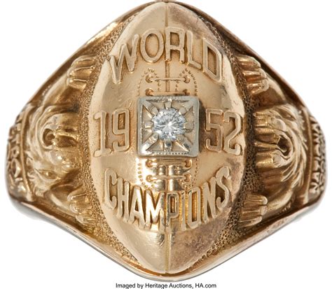 1952 Detroit Lions NFL Championship Ring Presented to Pat | Lot #80050 | Heritage Auctions