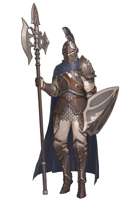 ArtStation - Male Halberd Knight, MinWook Kim | Medieval fantasy characters, Character art ...