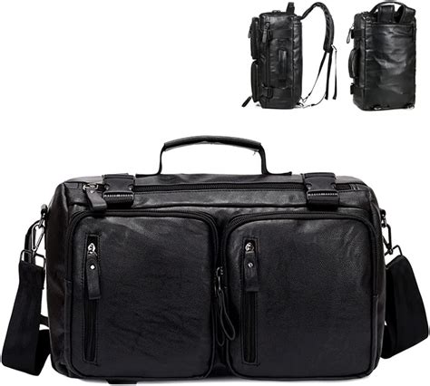 Amazon.com | Leather Backpack Duffel Bag Large Travel Duffle for Weekender Overnight Hiking ...