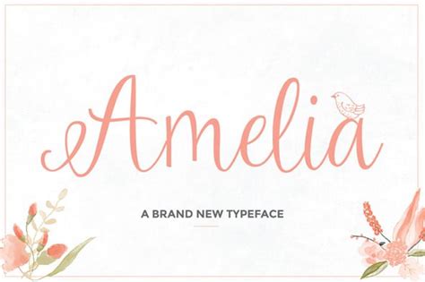 Elegant Amelia Script Font