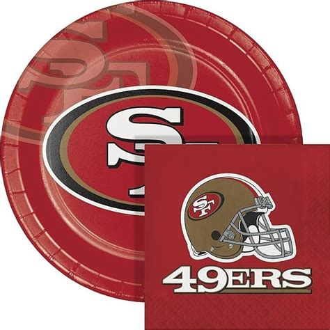 Trendware San Francisco 49ers Paper Plate and Napkin Party Kit, Serves 16 in 2024 | Party kit ...