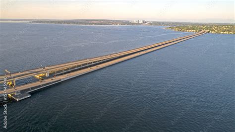 Interstate 90 Floating Bridge Bellevue Mercer Island Lake Washington Stock Photo | Adobe Stock