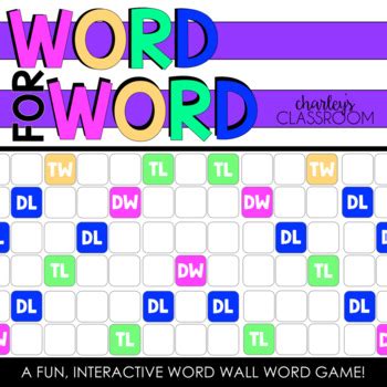 WORD for WORD (brights) | Interactive Word Wall Word Game | TPT