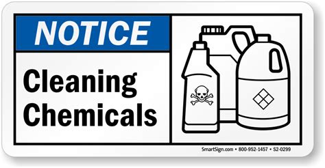 Cleaning Chemicals Notice Sign | Made In U.S.A, SKU: S2-0299 - MySafetySign.com