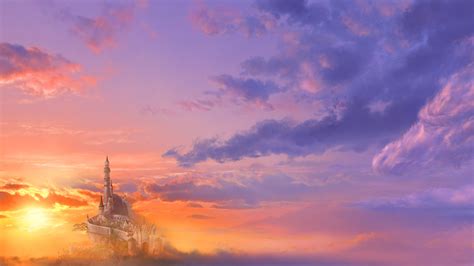 Castle In The Sky Wallpaper Forwallpapercom - Castle In Pink Sky ...