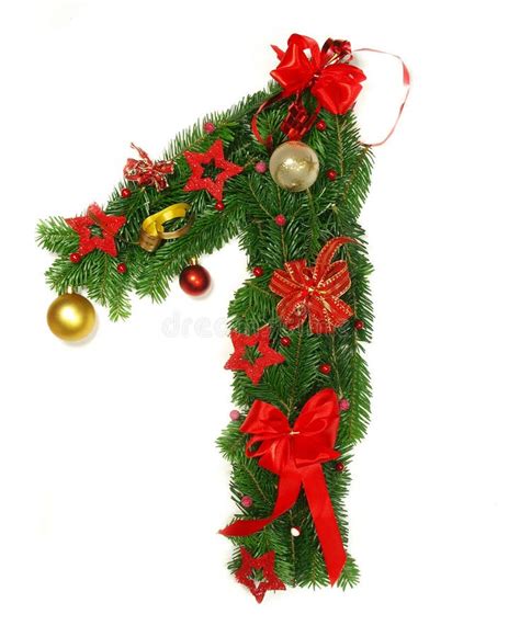 Christmas Alphabet Number 1 Stock Image - Image of branch, beauty: 16640063