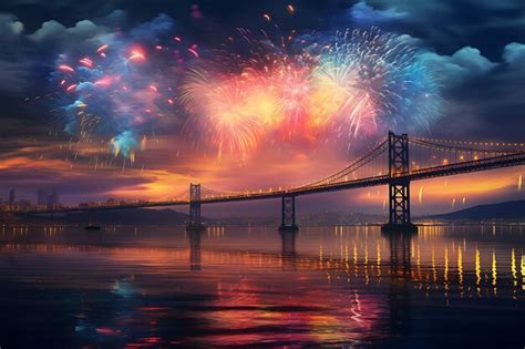 Premium Photo | Presidents Day Colourful Fireworks