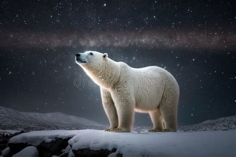 Generative AI. Polar Bear on Iceberg on Drift Ice in Antarctica Nature Habitat Stock ...