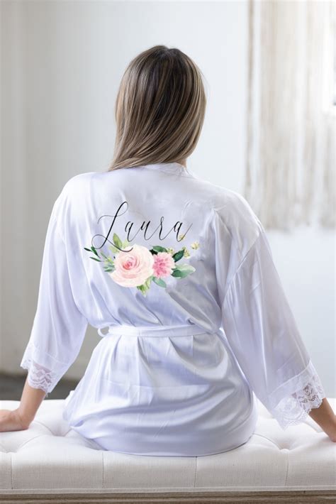 Bridal Robes | Personalized Floral Bridesmaid Robes| Bach Bride