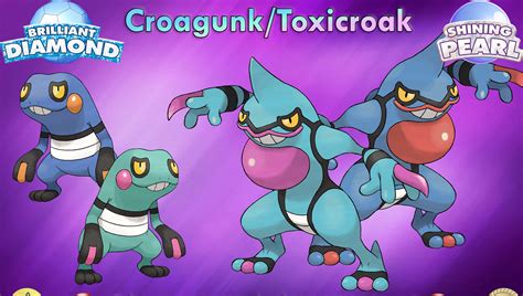 Download Shiny And Regular Croagunk And Toxicroak Wallpaper | Wallpapers.com