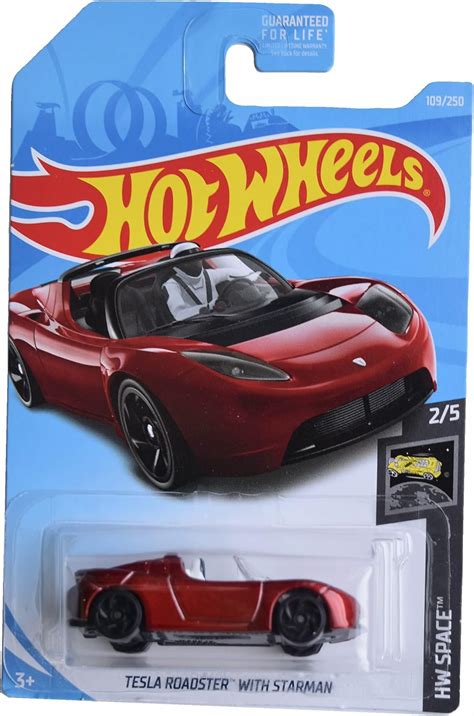 Amazon.com: Hot Wheels Tesla Roadster with Starman, HW Space 2/5 : Toys ...