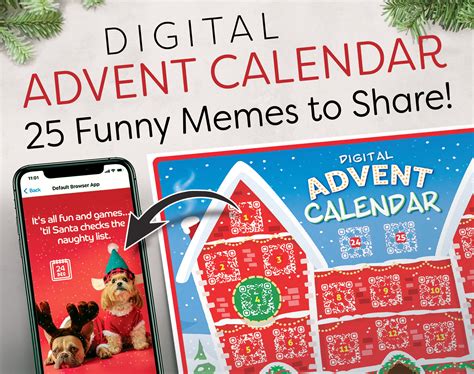 Funny Advent Calendar, Printable Christmas Countdown With QR Links to ...