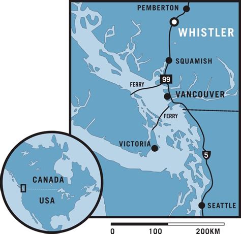 Whistler Vancouver Canada Map