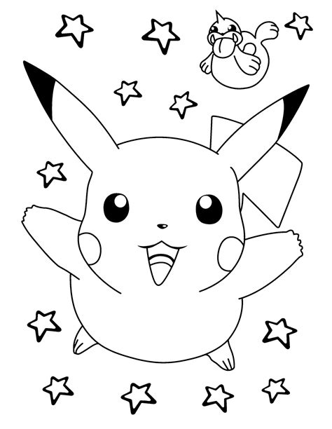 Pokemon Pikachu Coloring Pages Printable - Free Pokemon Coloring Pages