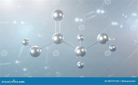 Glycolic Acid Molecular Structure, 3d Model Molecule, Hydroxyacetic ...