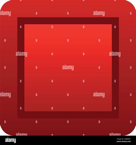 Red button icon, flat style Stock Vector Image & Art - Alamy