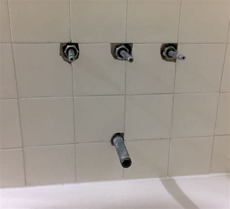 plumbing - How can I find bath faucet handles that will connect to these stems? - Home ...
