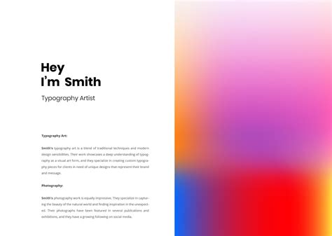 Free Download | Modern Gradient Portfolio Template :: Behance