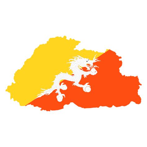 Bhutan Map Flag | Free SVG