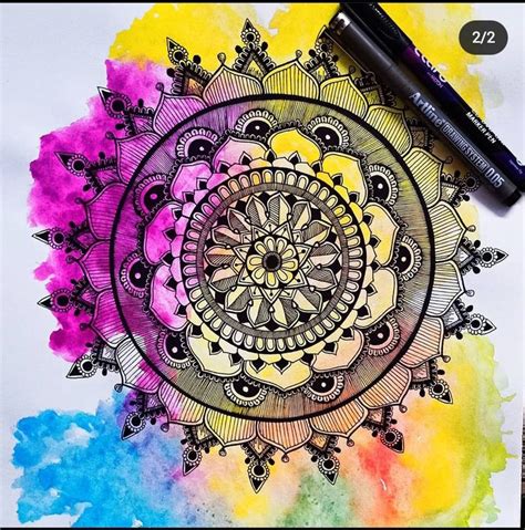 WATERCOLOR MANDALA | Watercolor mandala, Mandala art, Mandala