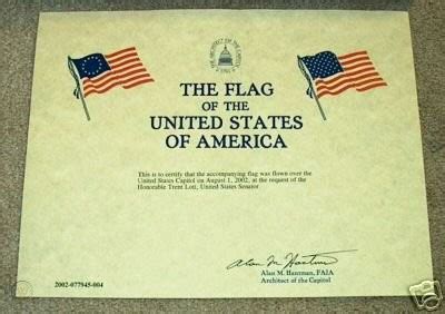 USA Flag Flown over the Capitol, NIB with Certificate | #24942024