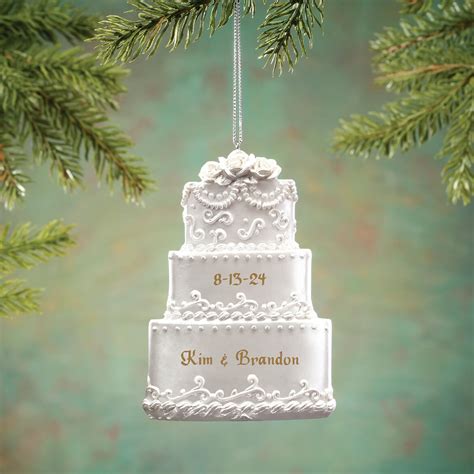 Personalized Wedding Cake Ornament - Christmas - Miles Kimball