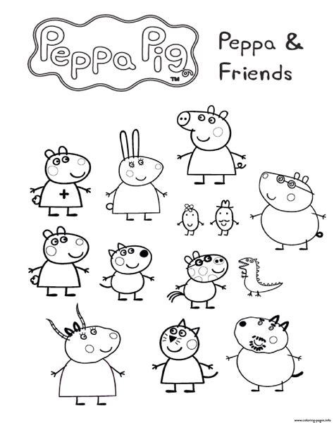 Peppa Pig Printables Camping Coloring Pages